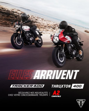 Venez essayer les nouvelles Triumph Tracker 400 et Thruxton 400 chez Triumph Paris Est